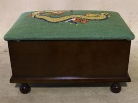 Needlepoint footstool