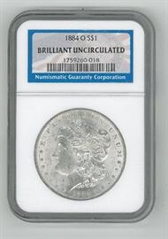 1884 O Uncirculated silver dollar