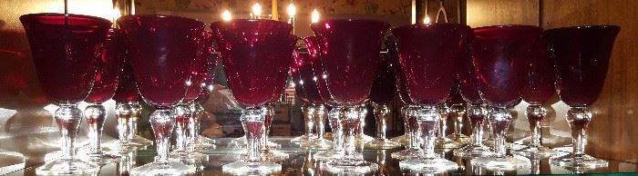 Glassware Ruby Goblets
