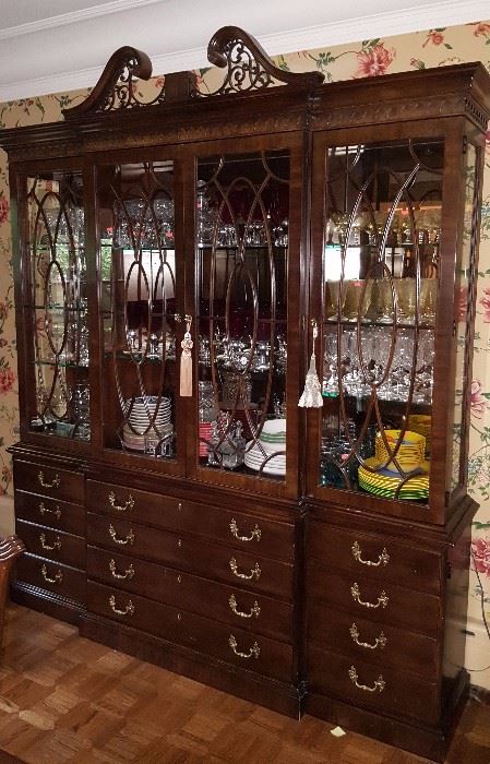 Chippendale Breakfront China Cabinet