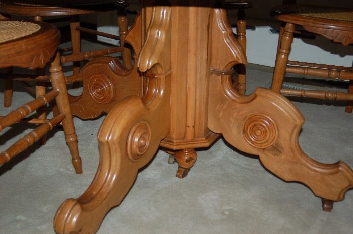 Antique Maple Pedestal Table Base