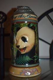 Anheuser-Busch Stein "Animals of The Seven Continents Series" ASIA third in a series of seven Gorgeous Animals in Relief around the Circumference of the Stein