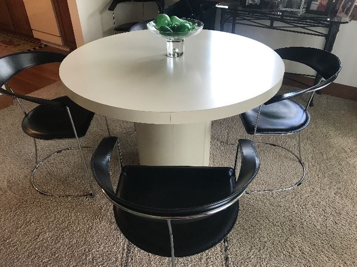Gorgeous contemporary table and mid century modern chairs