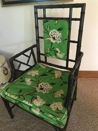 Floral bamboo arm chair 