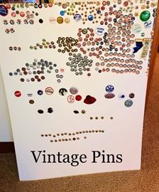 Vintage Pins from 1930’s-1980s including many vintage political pins 
