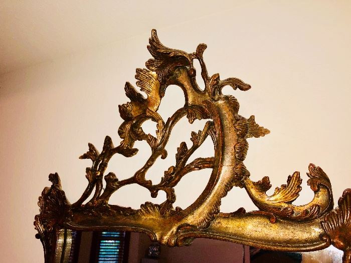 Beautiful ornate mirror details 