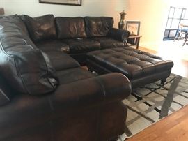 Buttery soft leather sectional