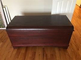 two newer cedar lined chests, rich espresso finish