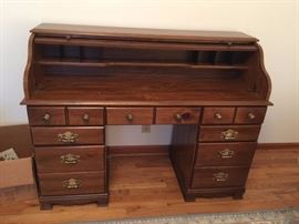 #17 laminate roll top desk 53.5x22x42 $75.00