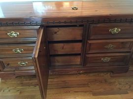 #53 Pine dresser 65.5x17.5x32.5 9 drawers (2) 125 each $250.00 #54 etched mirror 24x36 $45.00
