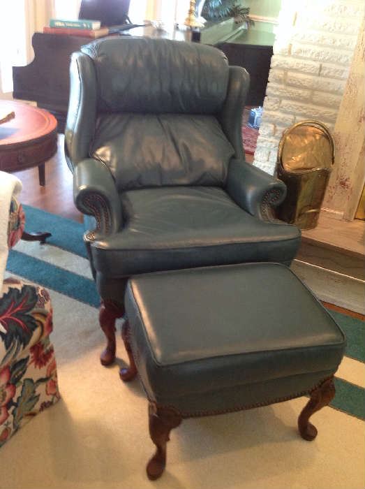 Leather Chair / Ottoman $ 300.00