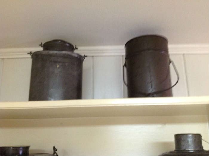 Antique lunch pails / boxes