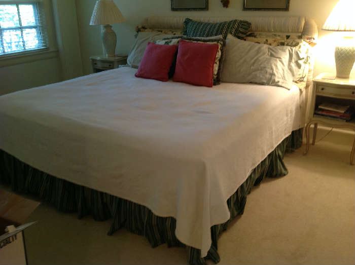 King bed with padded headboard $ 350.00