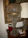 Beautiful American Brillant Cut Glass Lamp.