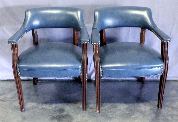 Cambridge Collection Wedgewood Office Chairs with Nail-Head Trim, Qty 2, 24.5"W x 30"H