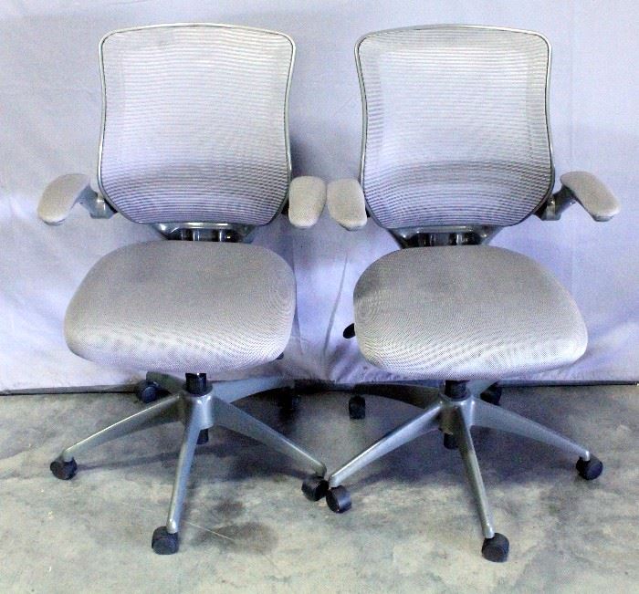 Office Depot Ergonomic Rolling Office Chairs, Qty 2, Mesh Back, Adjustable Seat Height, Back Support