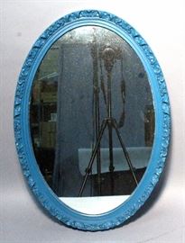 Framed Oval Wall Mirror, Heavy, 18.5" x 26.5"