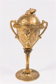 Lot 44: 19th Century Gilded Bronze Incense Burner