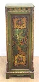 Lot 105: Paint Decorated Stand with 1 Door