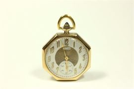 Lot 136: 14K Gold Waltham Open-Face Pocket Watch