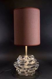 Lot 1103: Modern Lucite Geometric Lamp