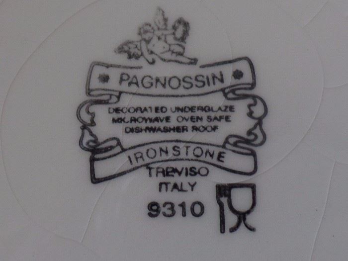 Pagnossin Ironstone dishes made in Italy