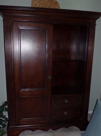 Walter E Smithe tall boy/armoire (open view)