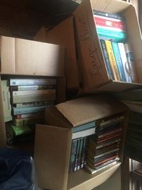 All boxes of books. We've opened them - you get to paw through them!