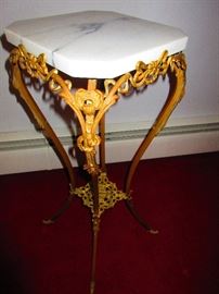French Marble & Brass Fern Stand