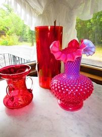 Ruby and Cranberry Glass