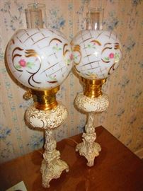 Pair of Porcelain Banquet Lamps