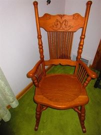 Victorian Pressed-Back Rocking Chair