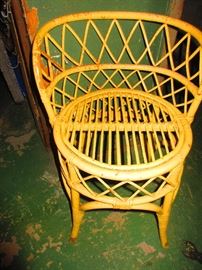 Antique Wicker Side Chair