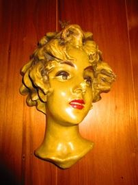 Chalkware Bust of a Lady