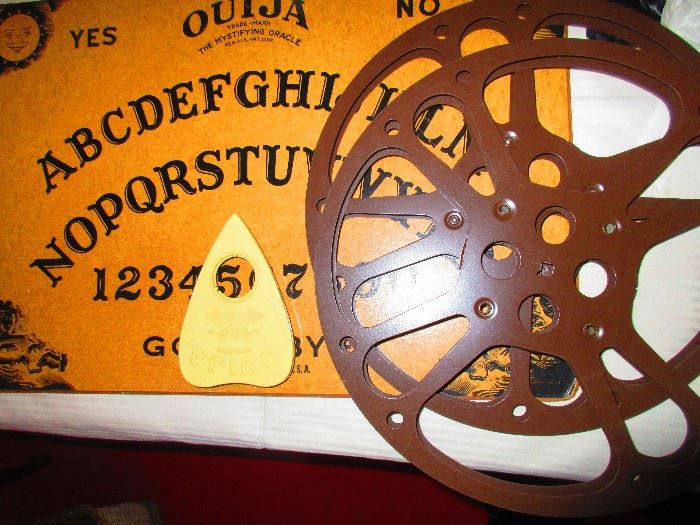 Vintage Ouija Board & Film Reels