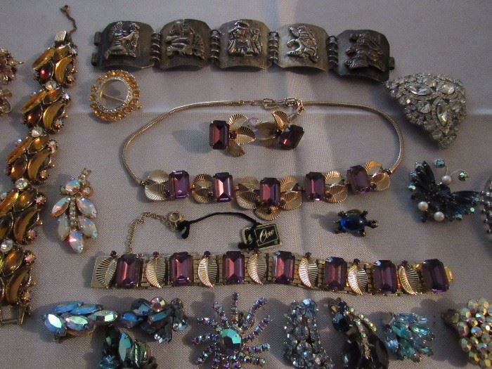 Vintage costume jewelry, Sterling Silver jewelry, and a wide assortment of costume jewelry, more than we have ever had in one home.