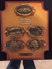 Great American Buckle Collection.  Solid Brass - Numbered and Registered 1976. Heritiage Mine Ltd.