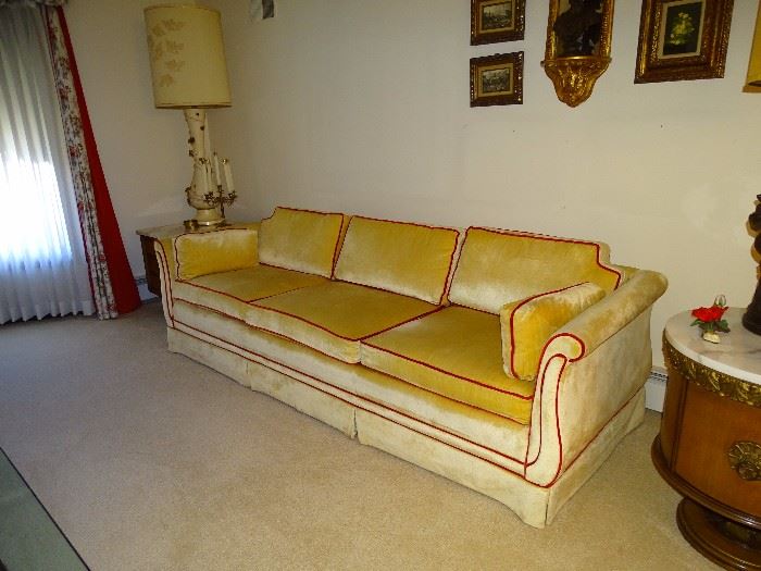 Velvet sofa and there is a matching love seat (pic coming soon)