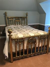 Brass Bed.  Full or Queen  (Mattress not included)