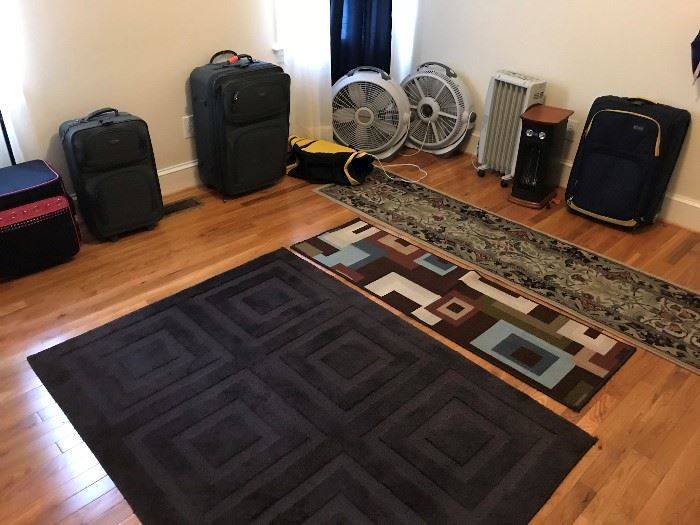 Rugs, Luggage, Fans, heaters, etc.