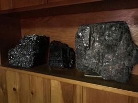 Huge coal/anthracite specimens