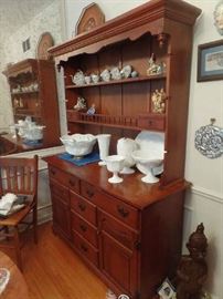 Republican Hutch and Milk Glass