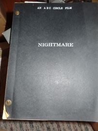 Original signed screenplay from Nightmare, working title to Nightmare in Badham County