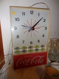 Vintage Coca Cola Electric Clock/Sign