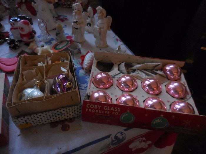 Vintage Ornaments in box