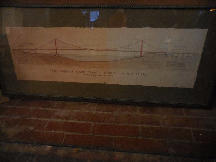 1937 Golden Gate Bridge, Framed