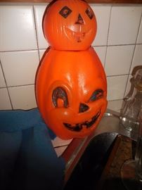 Vintage Halloween Pumpkin Blow Molds