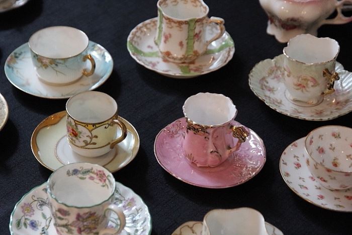 antique dainty teacup collection - much more than pictured here