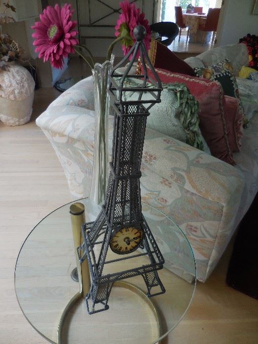 Pair Eiffel Tower Clock