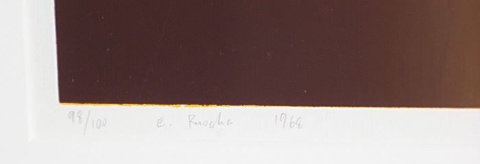 1968 Edward Ruscha 8 color screenprint Hollywood Sign number 98/100 